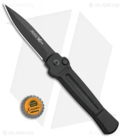 AKC X-treme Ace Automatic Knife Black (3.6" Black) 7 AKC X-treme Ace Automatic Knife Black (3.6" Black) -Online Knives Store AKC X TREME ACE Side Opening Automatic Knife Black Black BHQ 100384 kp bottle cap