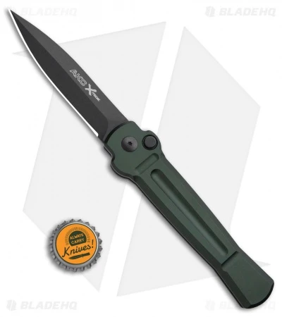 AKC X-treme Ace Automatic Knife Dark Green (3.6" Black) 4 AKC X-treme Ace Automatic Knife Dark Green (3.6" Black) - Image 4