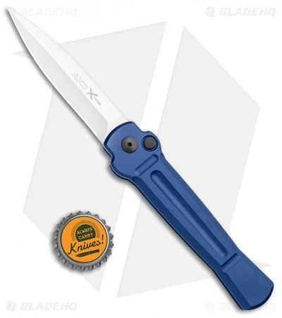 AKC X-treme ACE Automatic Knife Blue (3.6" Satin) 4 AKC X-treme ACE Automatic Knife Blue (3.6" Satin) - Image 4