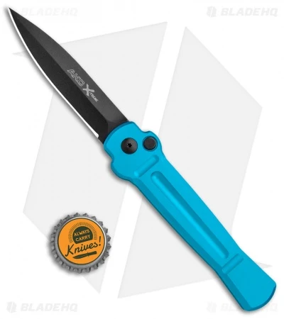 AKC X-treme Ace Automatic Knife Light Blue (3.6" Black) 4 AKC X-treme Ace Automatic Knife Light Blue (3.6" Black) - Image 4