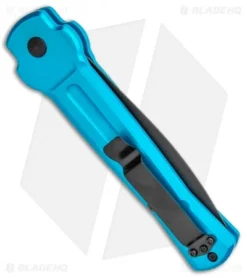 AKC X-treme Ace Automatic Knife Light Blue (3.6" Black) 6 AKC X-treme Ace Automatic Knife Light Blue (3.6" Black) -Online Knives Store AKC X treme Ace Auto Light Blue Black ACE LBLB BHQ 115396 jr side