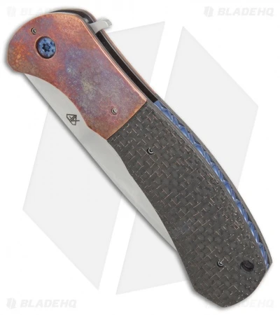 Aaron Fredrick Custom FS-1 Flipper Knife LSCF/Copper (3.9" Satin) 2 Aaron Fredrick Custom FS-1 Flipper Knife LSCF/Copper (3.9" Satin) - Image 2