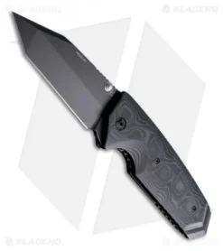 Hogue Knives EX02 Knife Tanto Black/Gray G-Mascus (3.375" Black Plain) 34269