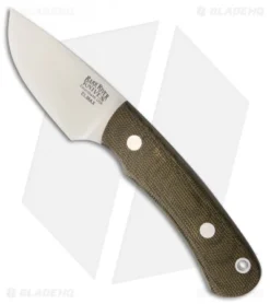 Bark River Bumble Bee Fixed Blade Knife Green Canvas Micarta (2.5" Elmax)