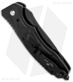 Bear OPS Bold Action V Tanto Automatic Rescue Knife Black G-10 (3.75" Black) -Online Knives Store Bear OPS Bold Action V Tanto Auto Rescue Black G 10 Black AC 510 B4 B BHQ 94475 jr side