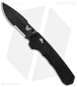 Online Knives Store 30 Benchmade 407SBK Vallation AXIS-Assist Knife Black (3.7" Black Serr)