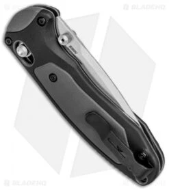 Benchmade 595S Mini Boost AXIS-Assist Knife Black/Gray (3.11" Satin Serr) 6 Benchmade 595S Mini Boost AXIS-Assist Knife Black/Gray (3.11" Satin Serr) -Online Knives Store Benchmade 595S Mini Boost AXIS Assist Black Gray Satin Serr BHQ 78912 jr side