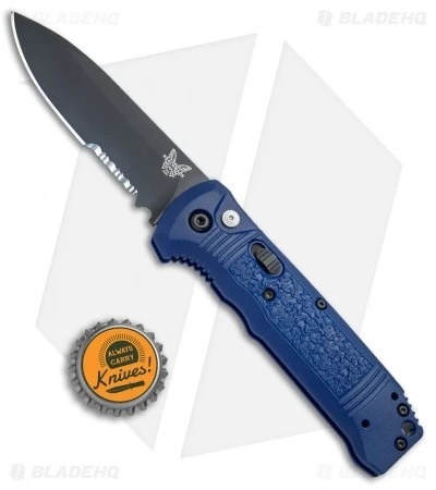 Benchmade 4400SBK-1 Casbah Automatic Knife Blue Grivory (3.4" Black Serr) 4 Benchmade 4400SBK-1 Casbah Automatic Knife Blue Grivory (3.4" Black Serr) - Image 4