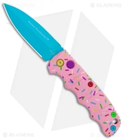 New Release 13 Boker Mini Dessert Warrior Kalashnikov Dagger Automatic Knife (2.5" Blue) Donut