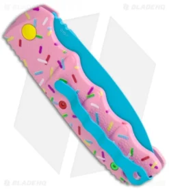 Boker Dessert Warrior Kalashnikov Dagger Automatic Knife (3.25" Blue) Donut -Online Knives Store Boker Dessert Warrior Kalashnikov Dagger Auto Donut Blue 01KALS72NSOI BHQ 108010 jr side