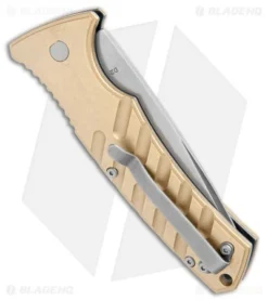 Boker Plus Strike Brass Automatic Knife (3.25" Stonewash) -Online Knives Store Boker Plus Strike Brass Auto SW 01BO399NSOI BHQ 107937 jr side