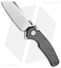 CJRB Cutlery Crag Liner Lock Knife Carbon Fiber (3.5" Stonewash D2)