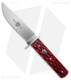 GEC H10 Hunter Fixed Blade Knife Red Jigged Bone Small Seed (4.4" Satin)