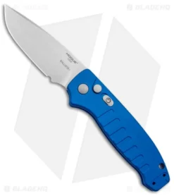 Hogue Ballista Drop Point Automatic Knife Matte Blue (3.5" Tumbled) 64133