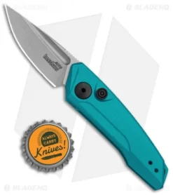 Kershaw Launch 9 Automatic Knife Teal (1.8" Working) 7250TEALSW -Online Knives Store Kershaw Launch 9 Auto Blue Working KER7250TEALSW BHQ 115103 jr bottlecap