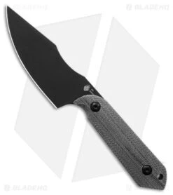 Kizer Maverick Customs Harpoon Fixed Blade Knife Black Micarta (3.75" Black) 10V
