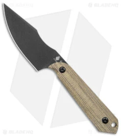 Kizer Maverick Customs Harpoon Mini 10V Fixed Blade Green Micarta (3" Black)
