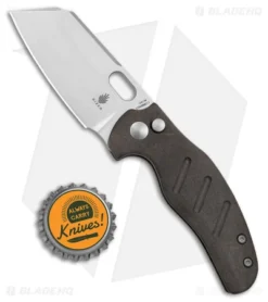 Kizer Mini Sheepdog C01C Button Lock Knife Black Richlite (2.6" Stonewash) -Online Knives Store Kizer Mini Sheepdog C01C Button Lock Black Richlite SW BHQ 179158 jr bottlecap