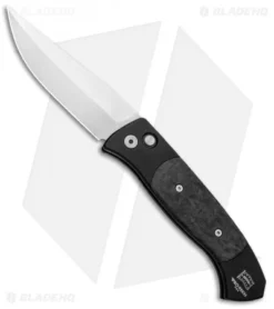 Pro-Tech Brend 3 Medium Automatic Knife Marble Carbon Fiber (3.75" Satin)