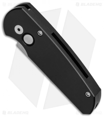 Pro-Tech Runt 3 Black Automatic Tanto Knife (1.94" Two-Tone Plain) *Collection* 2 Pro-Tech Runt 3 Black Automatic Tanto Knife (1.94" Two-Tone Plain) *Collection* - Image 2