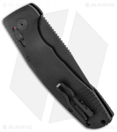 SOG Knives SOG-TAC AU Tanto Automatic Knife Black Aluminum (3.4" Black) 3 SOG Knives SOG-TAC AU Tanto Automatic Knife Black Aluminum (3.4" Black) - Image 3