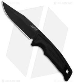 SOG Recondo FX Fixed Blade Knife Black GRN/Rubber (4.6" Black Ti Ni)