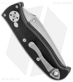 Spyderco Autonomy 2 Automatic Knife Black G-10 (3.5" Satin) C165GP2 -Online Knives Store Spyderco Autonomy 2 Auto Black G 10 Satin BHQ 80844 jr side
