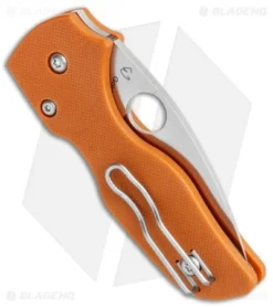 Spyderco Lil' Native Compression Lock Knife Orange G-10 (2.5" Satin) C230GPBORE 6 Spyderco Lil' Native Compression Lock Knife Orange G-10 (2.5" Satin) C230GPBORE -Online Knives Store Spyderco Lil Native Compression Lock Orange G 10 Satin C230GPBORE BHQ 106191 jr side