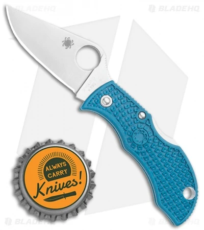 Spyderco ManBug Lightweight Blue FRN Pocket Knife (1.95" Satin K390) MFPK390 4 Spyderco ManBug Lightweight Blue FRN Pocket Knife (1.95" Satin K390) MFPK390 - Image 4