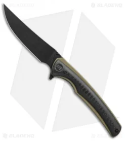 WE Knife Co. 704CF-I Liner Lock Knife CF/Gold Ti (3.6" Black Stonewash)