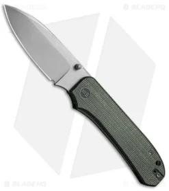 WE Knife Co. Big Banter Liner Lock Knife Green Micarta (3.69" SW 20CV) WE21045-2
