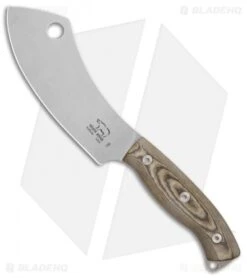 White River Camp Cleaver Fixed Blade Knife Black/Brown Richlite (5.5" SW)