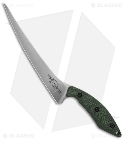 White River Knives 8" Step-Up Fillet Knife Green/Black G-10 (8.1" Stonewash) 1 White River Knives 8" Step-Up Fillet Knife Green/Black G-10 (8.1" Stonewash)