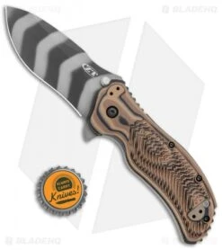Zero Tolerance 0350 A/O Knife Hyena Brown G-10 (3.25" Tiger Stripe) 9 Zero Tolerance 0350 A/O Knife Hyena Brown G-10 (3.25" Tiger Stripe) -Online Knives Store Zero Tolerance LL Yyena Brown Zebra Blade BHQ 135425 jr bottlecap5D