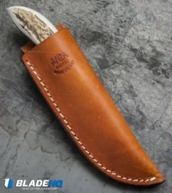 Anza Knives WK-4FE Fixed Blade Knife Stag Horn (3.75" Plain) -Online Knives Store azan stag jwk 4fe BHQ 37126 dl sheath