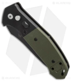 Bear OPS Mini Bold Action V Tanto Auto Knife Black/Green G-10 (3.25" Black) 5 Bear OPS Mini Bold Action V Tanto Auto Knife Black/Green G-10 (3.25" Black) -Online Knives Store bear ops bold action IV tanto black green G10 black BHQ 51396 er spine