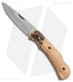 Browning Second Chance Lockback Folding Knife Zebrawood (3" Damascus)