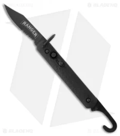 Colonial Knife Company Auto Rescue Military Knife Clip (Black Serr) M-728B