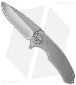 Curtiss Custom Knives F3 Medium Frame Lock Knife Titanium (3.5" Stonewash)