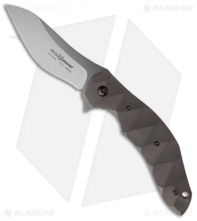 Fox Knives Jens Anso Titanium Flipper Folding Knife (3.54" Satin) FX-302 1 Fox Knives Jens Anso Titanium Flipper Folding Knife (3.54" Satin) FX-302