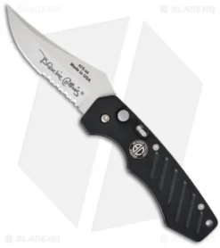 Meyerco Blackie Collins Tactical Automatic Knife (3.38" Bead Blast Serr)