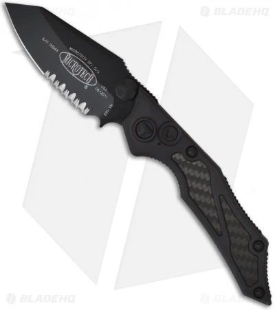 Microtech Tactical Select Fire Dual Action Automatic Knife (3.5" Serr) 128-2T 1 Microtech Tactical Select Fire Dual Action Automatic Knife (3.5" Serr) 128-2T