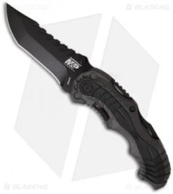 Smith & Wesson SWMP6 Grey MAGIC Spring Assisted Knife (3.4" Black Plain)