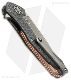 Marfione Custom Knives Star Lord Flipper LSCF (3.75" Bronzed SW) -Online Knives Store star lord lscf bronze sw spine jm